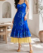 Azure Bloom Layered Dress - Image 7
