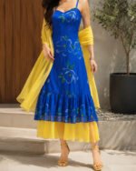 Azure Bloom Layered Dress - Image 5