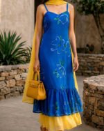 Azure Bloom Layered Dress - Image 4