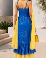 Azure Bloom Layered Dress - Image 2