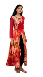 Printed Flared Maxi Dress - Image 3