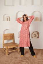 Pink Floral Kurta