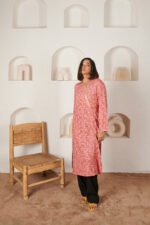 Pink Floral Kurta - Image 4