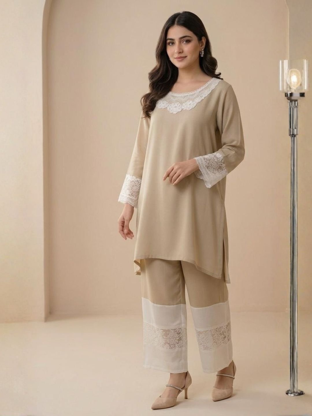 Nishrat Ara (21) Preppy - Women's Sand Gold Co-ord - Image 1