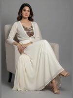 Glam- Women's Cream Dress