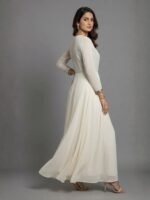 Glam- Women's Cream Dress - Image 2