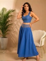Tiffy - Women's Blue & Grey Bralette Set