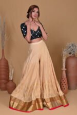 Beige Sharara with Opulent Gold Border - Image 3