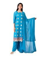 Royal Blue Embroidered Kurta Set